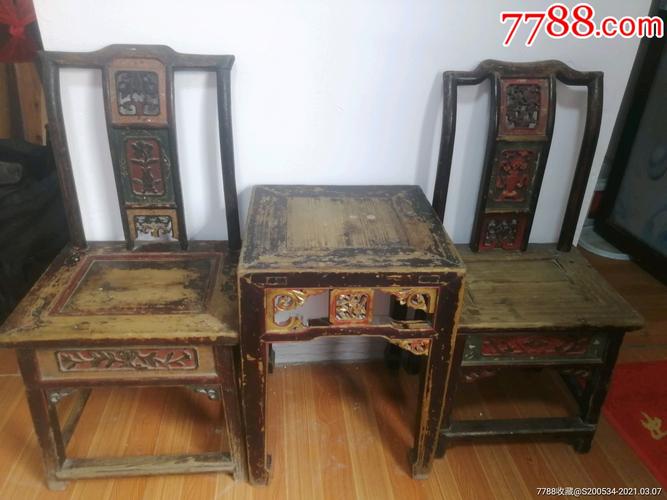  零售 木椅/凳 >> 古玩古董收藏摆件清代家具清代雕花家具民俗